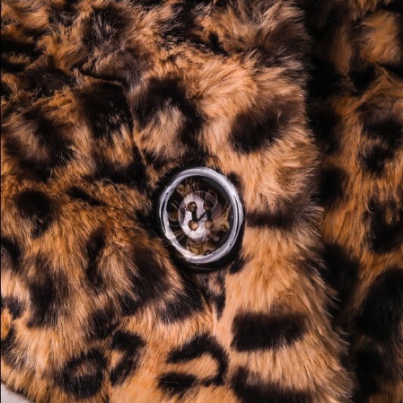 NEW STYLE Winter 2022 Cozy Cropped Leopard Fancy Jacket Coat - Picture 4 of 6